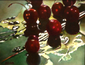 Cherries, Oil, 11x14, $600