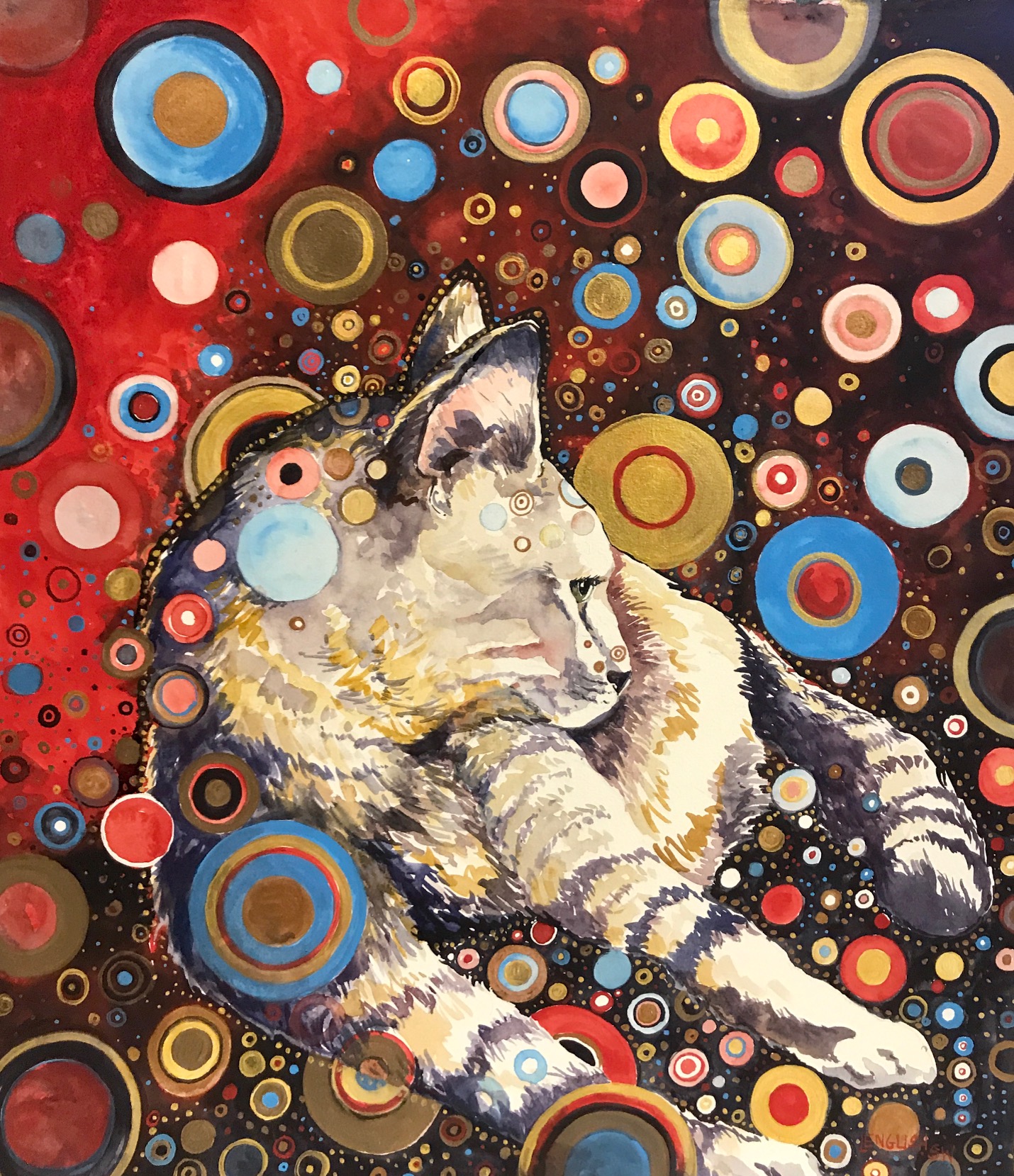 Cat after Klimt III