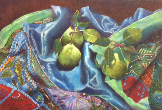 Pears on Quilt