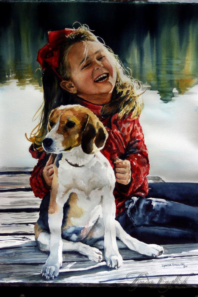 Girl with Dog by Lynda English