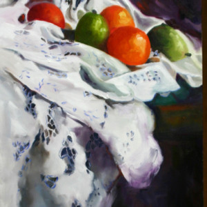 Web Still Life with fruit, 18x24, Oil, $1600
